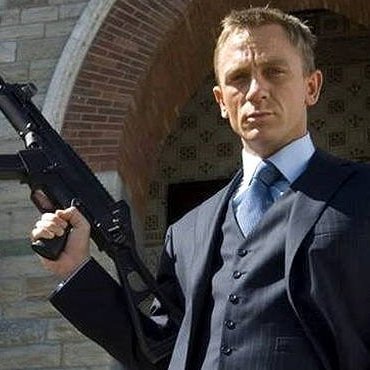 James Bond smoothly played by Daniel Craig