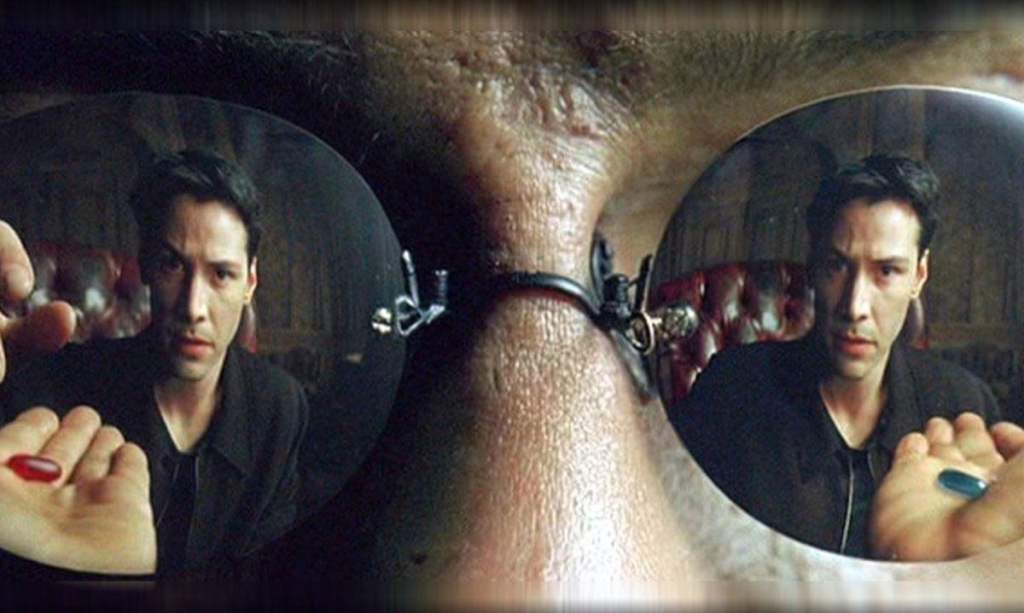Morpheus offers Neo a choice: Red Pill or Blue Pill
