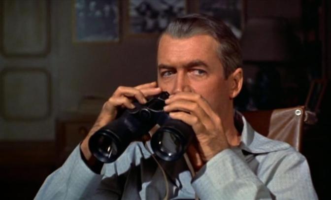 James Stewart in Alfred Hitchcock's Rear Window