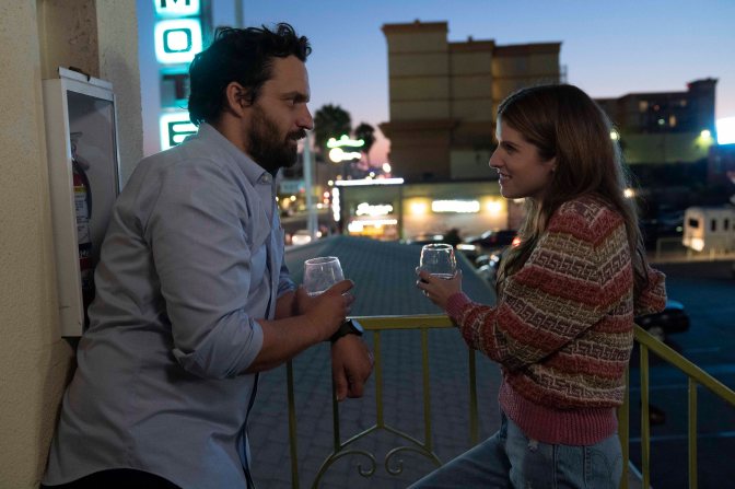 Jake Johnson, Anna Kendrick in Self Reliance