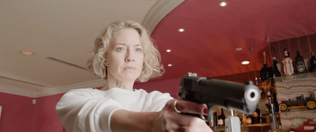 Carrie Coon as the femme fatale in Lake George